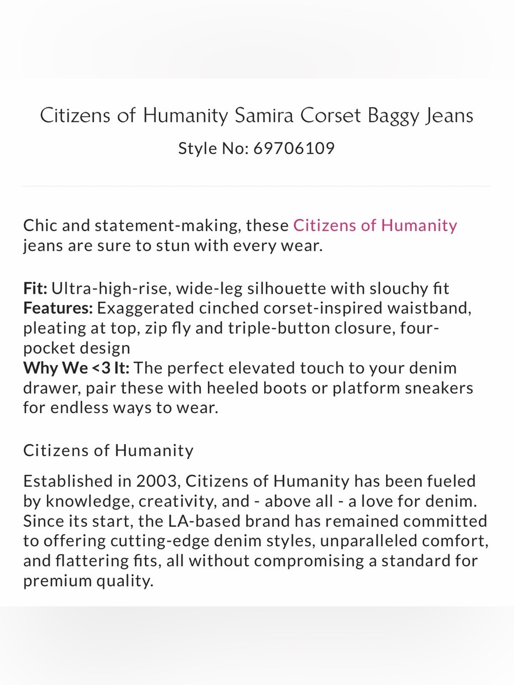 Light Wash High-Waist Wide Leg Jeans - Citizens of Humanity - Picture 10 of 11